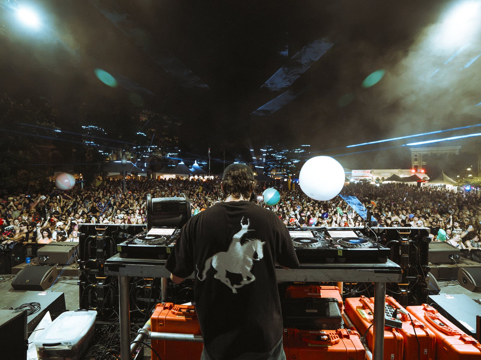 The view from the booth