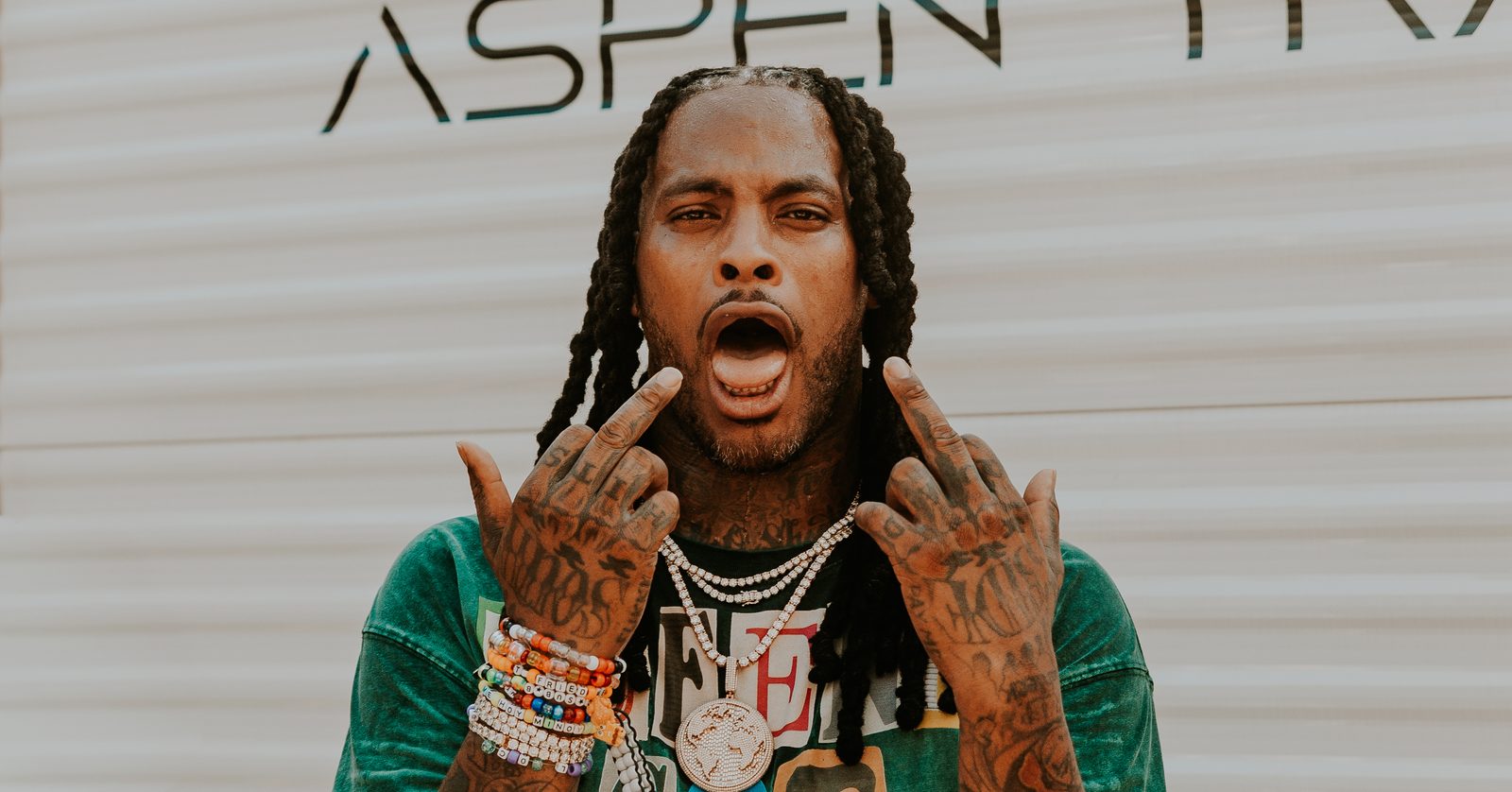 Waka Flocka Flame, hands to the sky