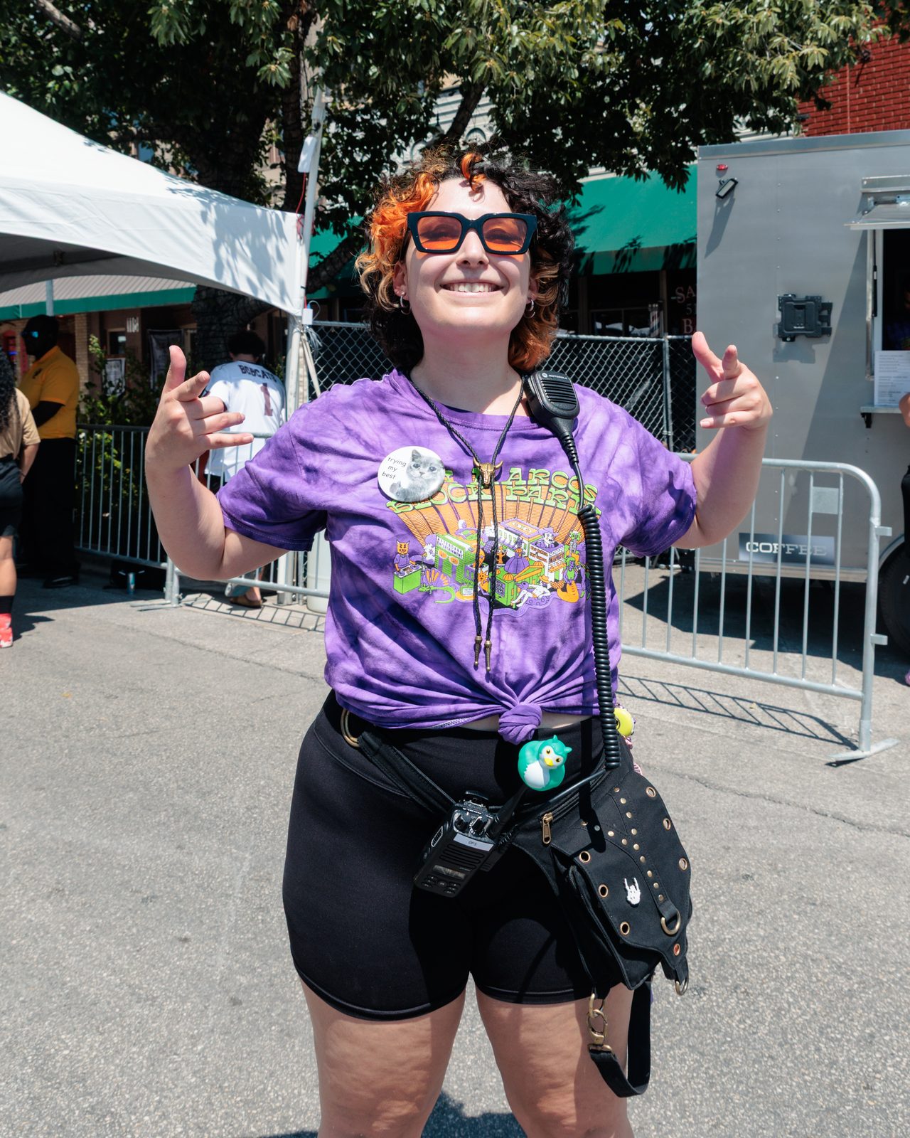 Dressed for the block party